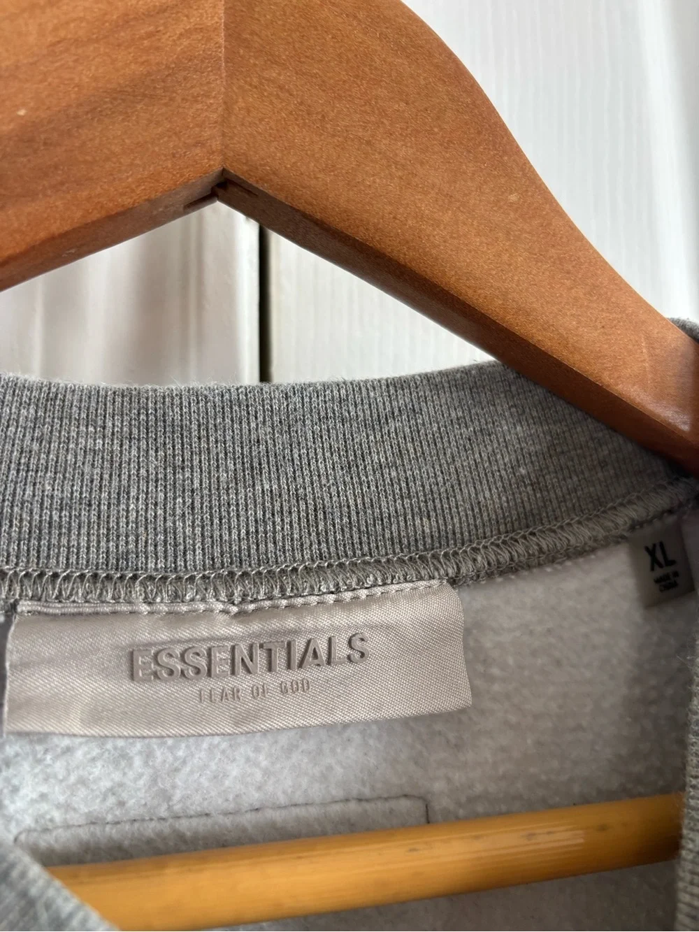 Fear Of God Essentials Fleece Gray Pullover Crewneck Sweatshirt‎ Size XL
